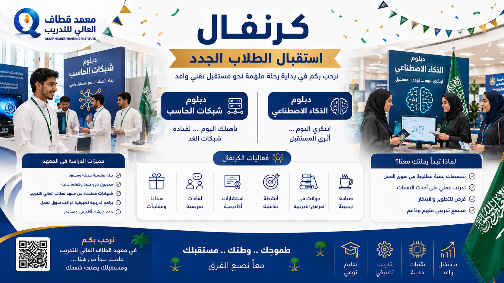 استقبال الطلاب الجدد-دبلوم شبكات الحاسب ودبلوم الذكاء الإصطناعي